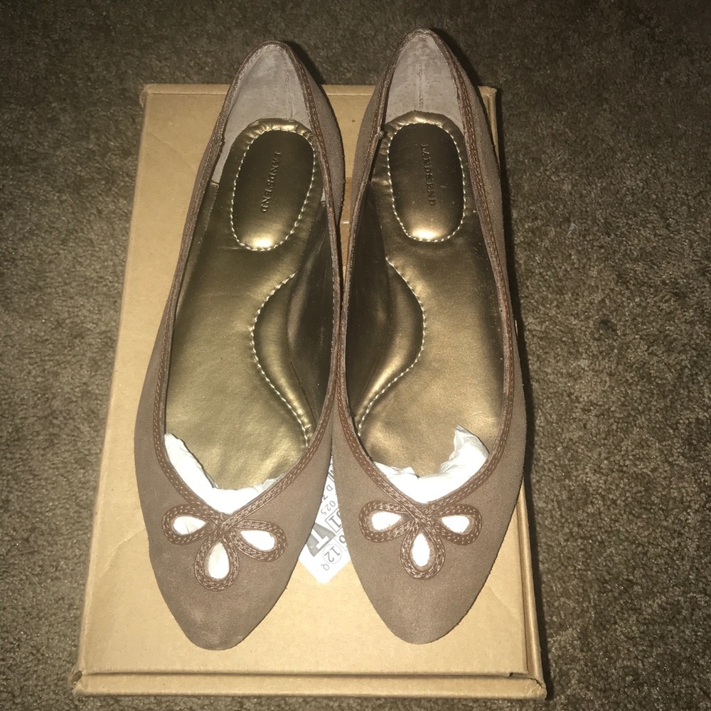 Land’s End Suede Flats